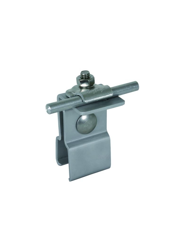 Wspornik dachowy do drutu 6-10 mm, do rąbka stojącego, blacha Zambelli, Al