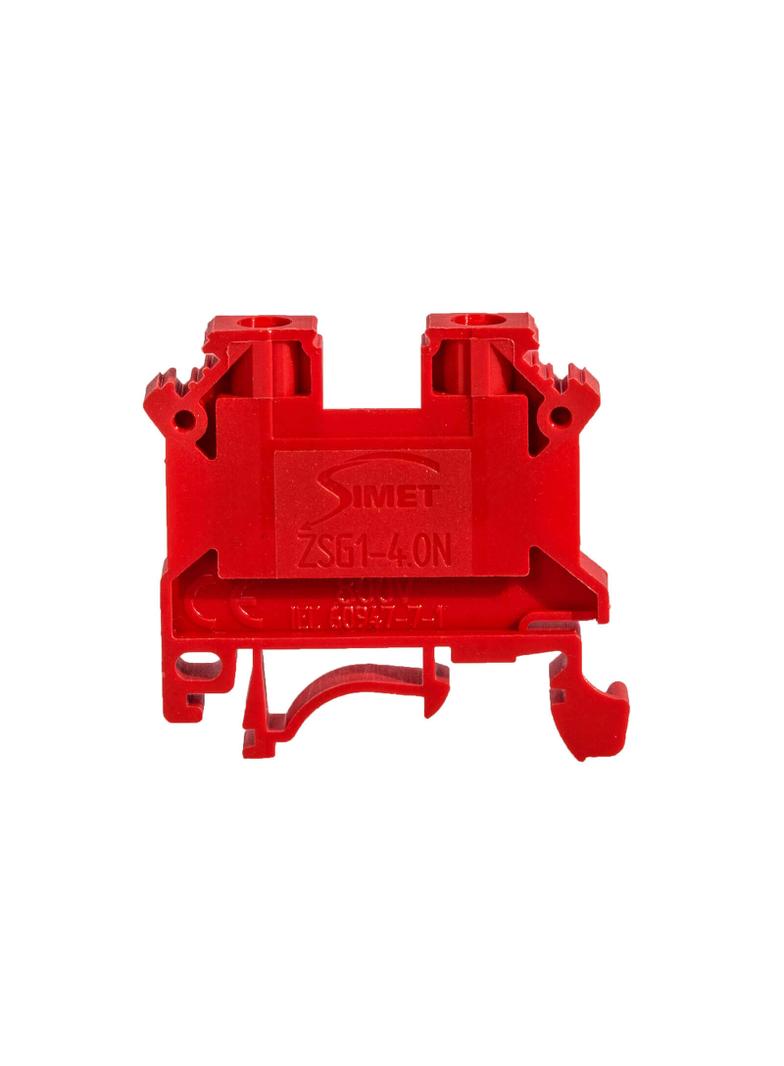 ZSG1-4.0Nc ,  Złączka szynowa gwintowa, seria NOWA, 4,0 mm2, TS 32,35, 1 tor, czerwony