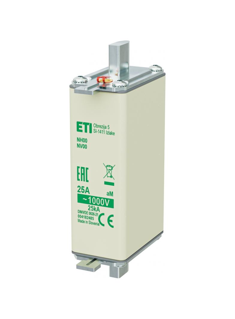 Wkładka topikowa NH silnikowa NH00 85 aM 25A 1000V 004182485 ETI