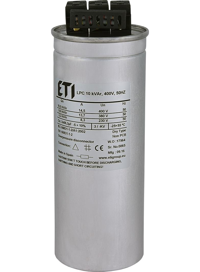 Kondensator LPC 10 kVAr, 400V, 50Hz 004656750 ETI