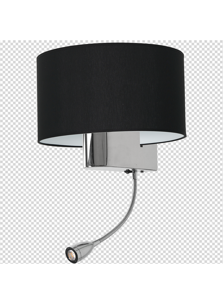 Milagro kinkiet Casino E27 + LED 1W 4000K czarny/chrom ML6378