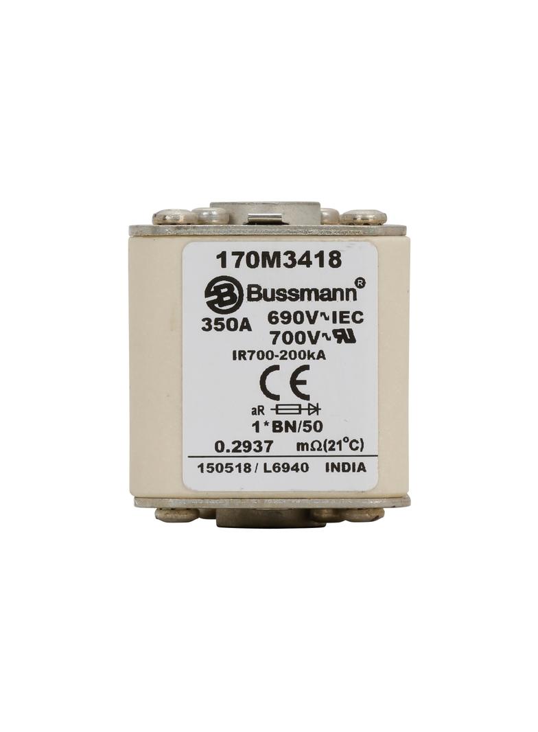FUSE 350A 690V 1*BN/50 AR UC Wkładka szybka 350A AC 690V rozmiar 1 45x59x51 mm aR I 170M3418 EATON