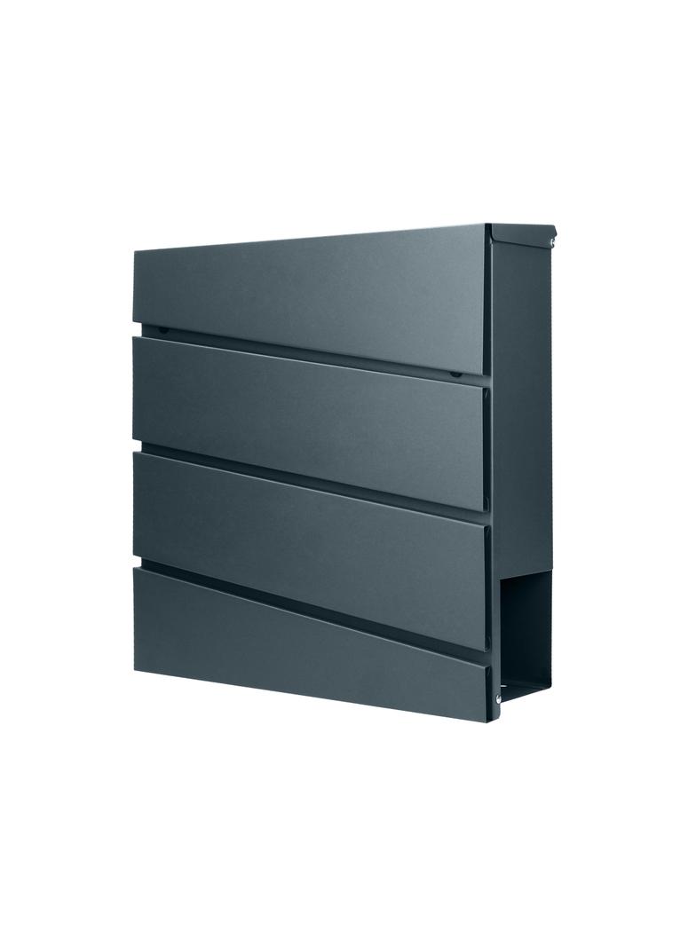 Skrzynka na listy BORNEO z galwanizowanej stali z gazetnikiem antracyt MB-1/A ORNO