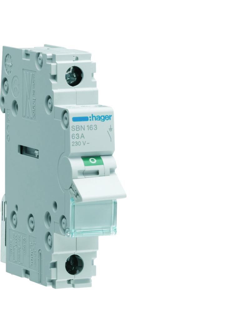 Modułowy rozłącznik izolacyjny 1P 63A 230VAC SBN163 HAGER