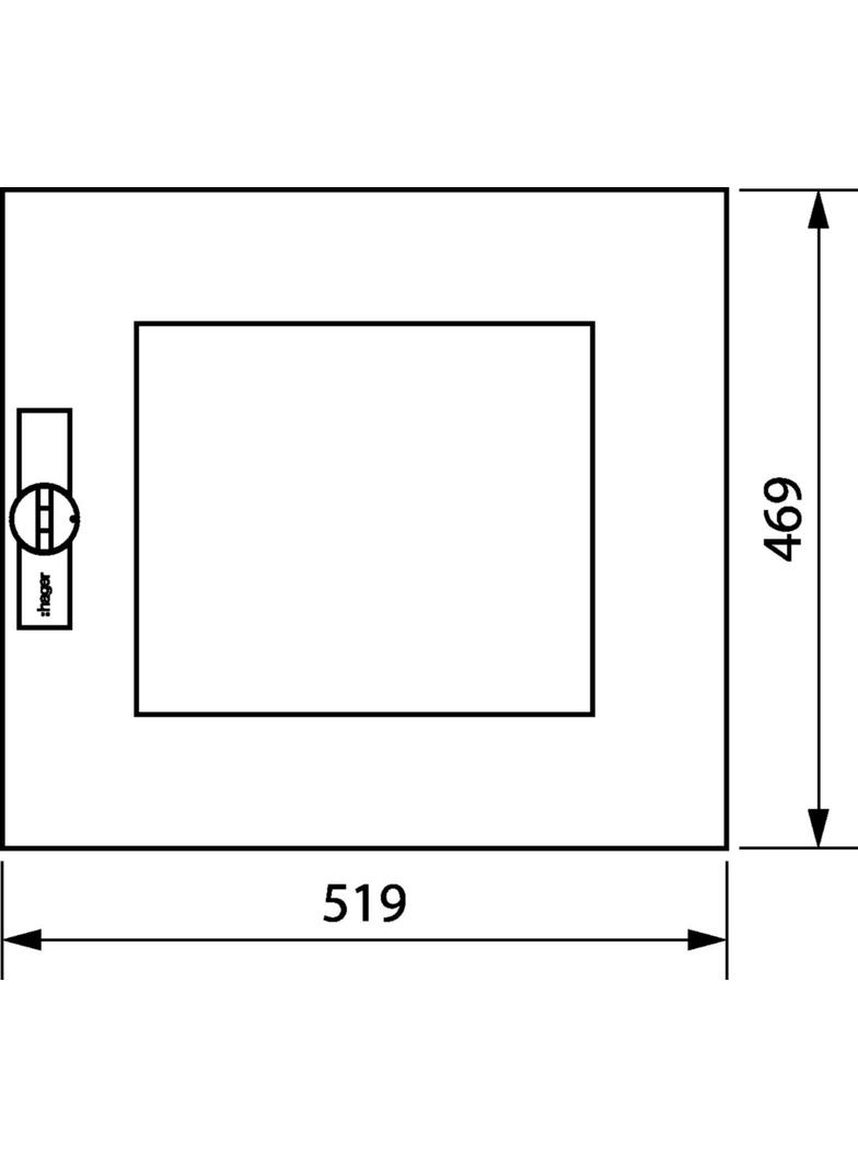 univers Drzwi prawe transparentne 500x550mm
