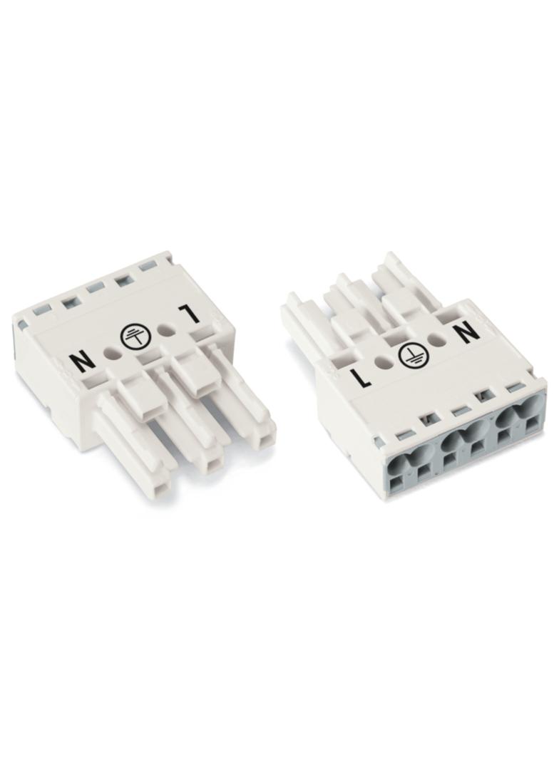 WINSTA gniazdo 3-torowe białe