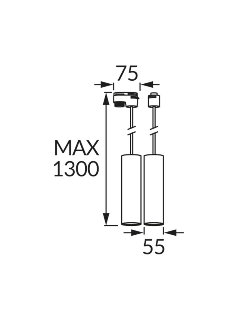Oprawa do zamontowania na szynoprzewodzie DARIA TRA 30 GU10 BLACK