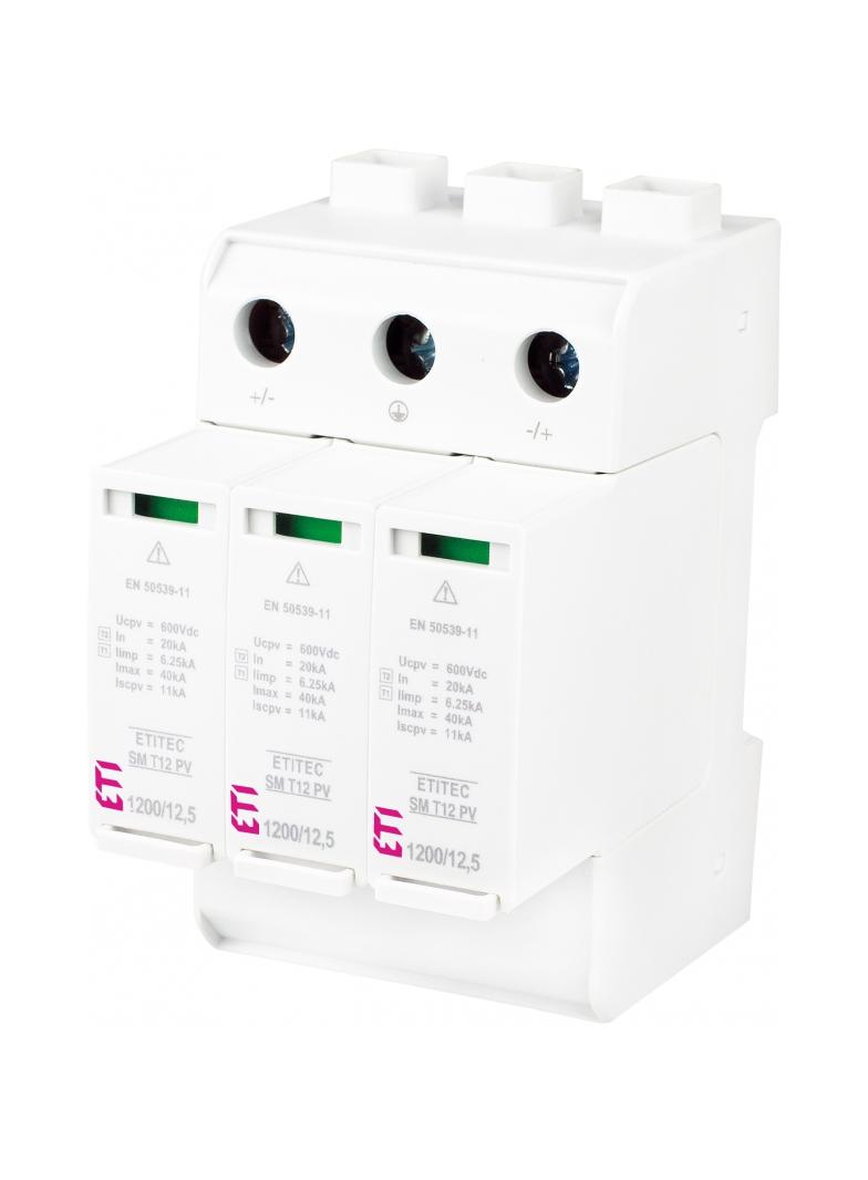 ETITEC SM T12 PV 1200/6,25 Y RC Ogranicznik przepięć T1, T2 (B, C) - do systemów PV