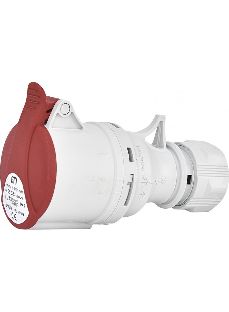 32A 400V 3P+N+PE Gniazdo przenośne IP44 ES 3253 004482005 ETI