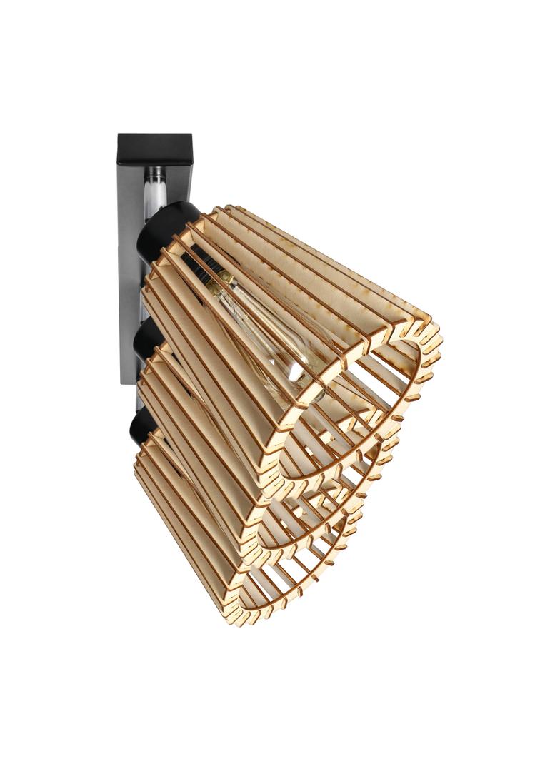 DELOS 3P E27, oprawa ścienno-sufitowa, max. 3x60W, czarna, drewno