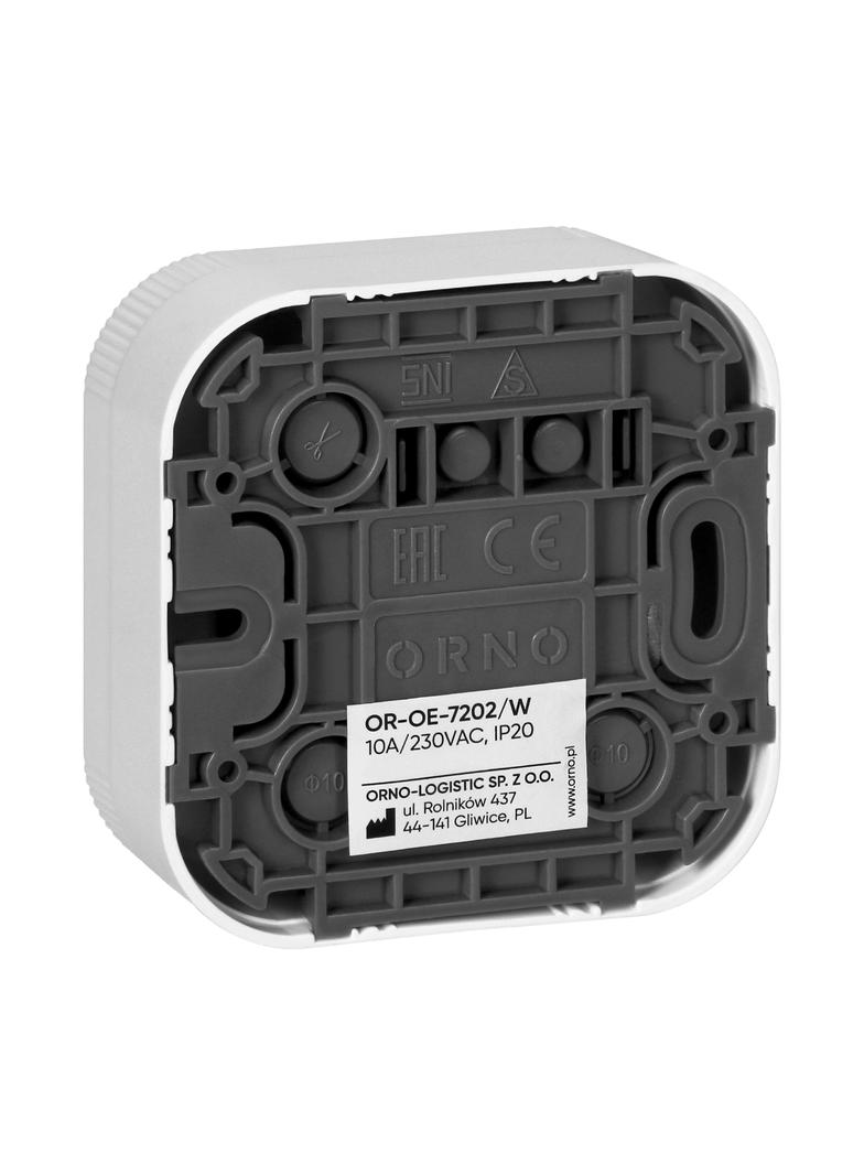 Łącznik schodowy natynkowy ToDo IP20, 10A, 230V AC, biały OR-OE-7202/W ORNO