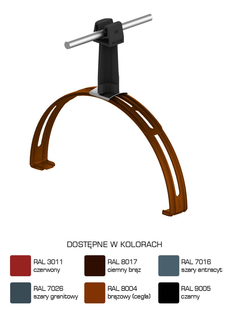 AN-14P/LA/C-N Uchwyt gąsior.rozsuw.Z-zatrz. H=7cm /LA/ czarny