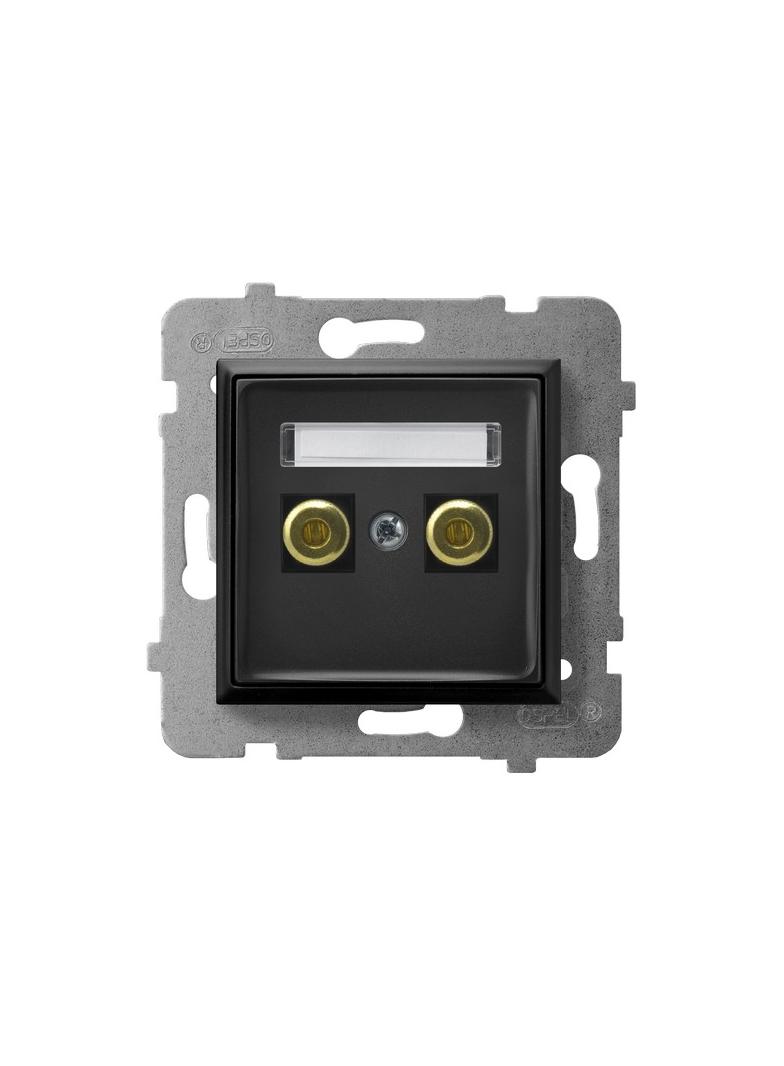 ARIA Gniazdo głośnikowe pojedyncze - kolor czarny metalik GGN-1U/m/33