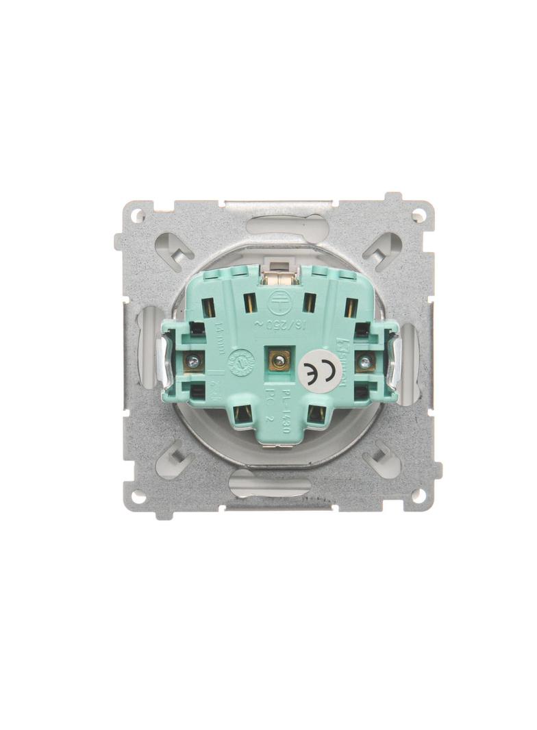 Simon Basic Gniazdo wtyczkowe Schuko do wersji IP44 z przesłonami 16A 250Vzaciski śrubowe biały BMGSZ1BZ.01/11 BMGSz1Bz.01/11 KONTAKT