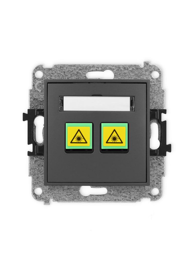 ICON Mechanizm gniazda światłowodowego/optycznego podwójnego grafitowy mat