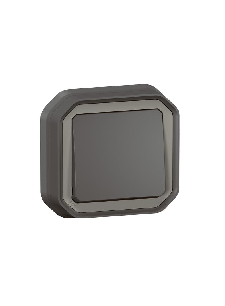NOWE PLEXO - ŁĄCZNIK SCHODOWY KOMPLET PODTYNKOWY 10AX - 250 V ANTRACYT 069881L LEGRAND