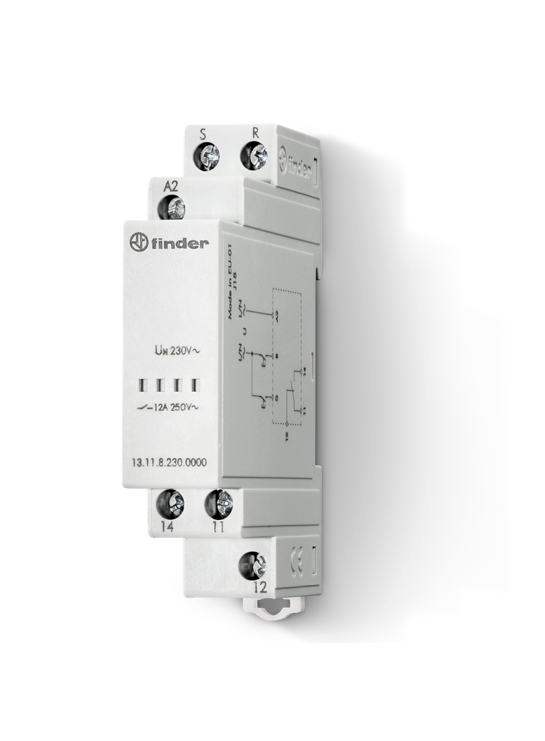 Elektroniczny przekaźnik bistabilny serii 13: 1P 12A 230…240V AC 13.11.8.230.0000 /5szt./ FINDER