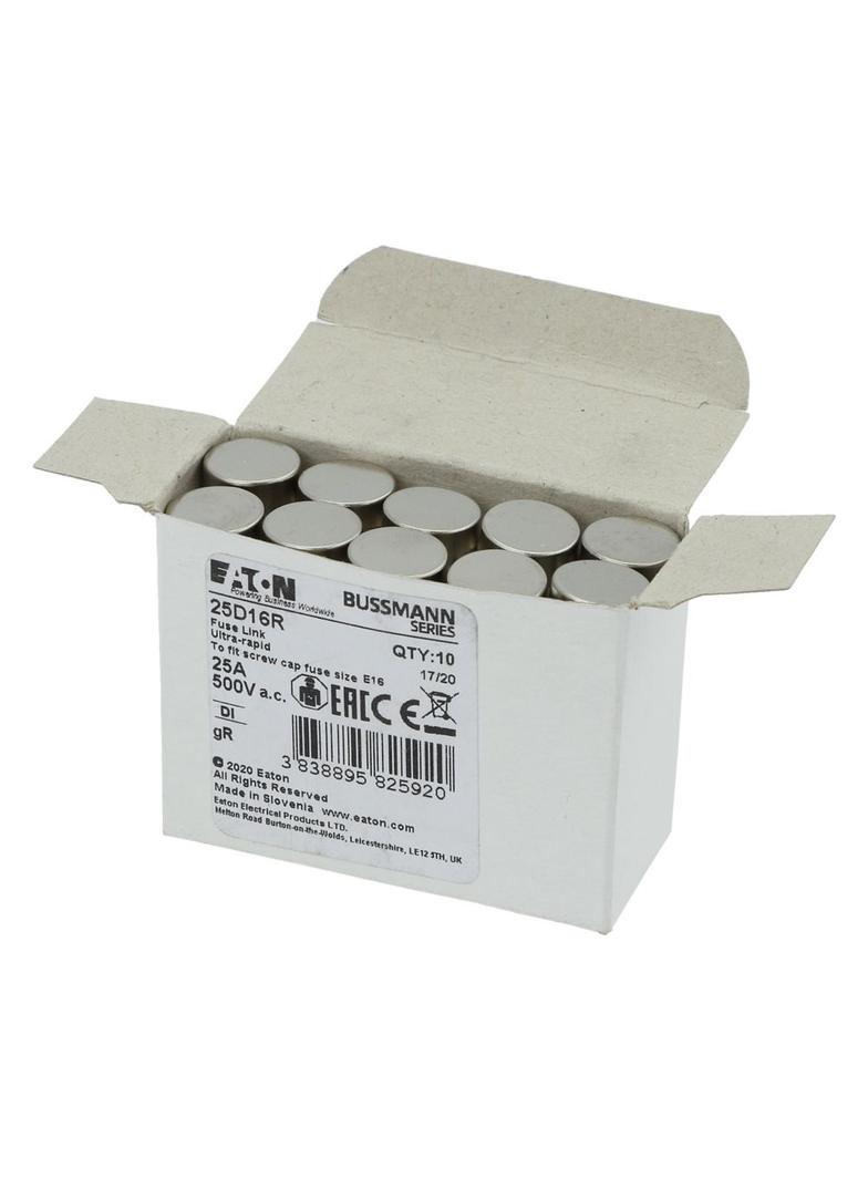 FUSE 25A DI/E16 GR 500VAC Wkładka DI 20A GR 500VAC E16 25D16R EATON