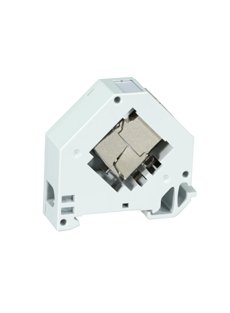 Adapter na szynie DIN dla jednego modułu Keystone jasnoszary