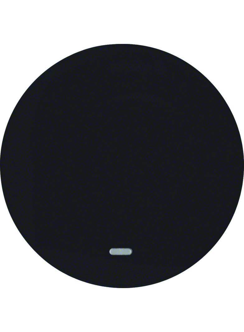 BERKER R.1/R.3 Klawisz z przezroczystą soczewką do łącznika klaw. pojedyncza czarny 16212045 HAGER