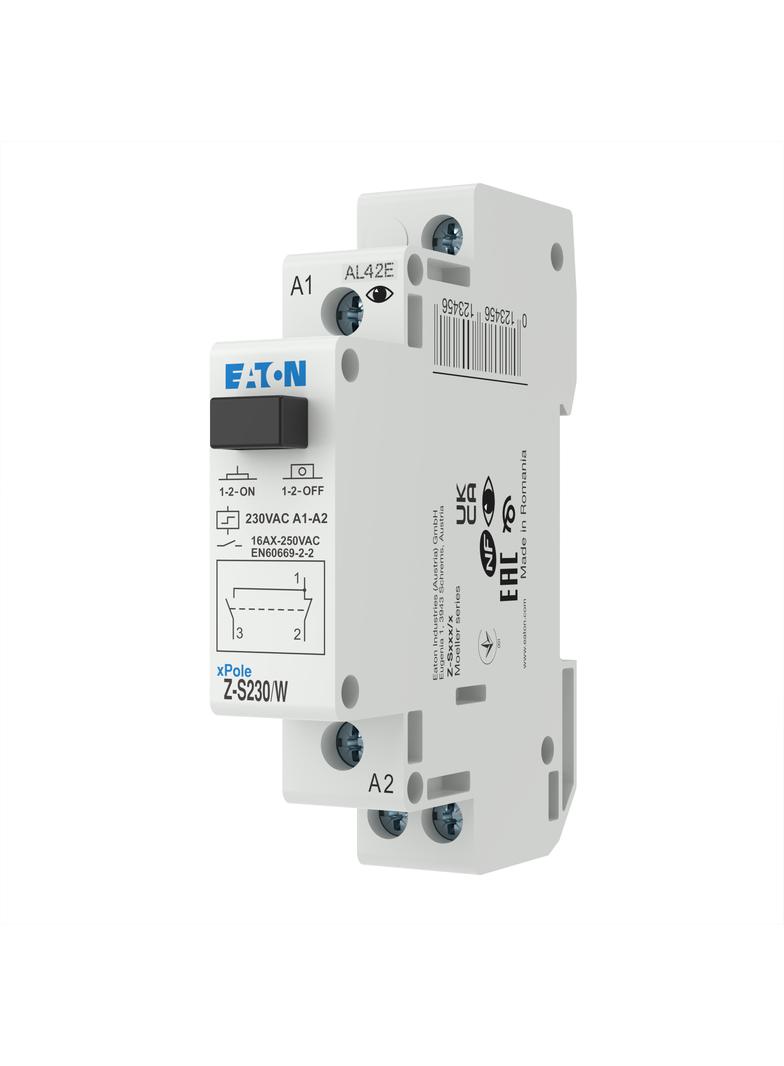 Z-S230/W Przekaźniki impulsowy bistabilny bez funkcji sygnalizacji diodą LED 16A 230V AC styk przemienny 265290 EATON