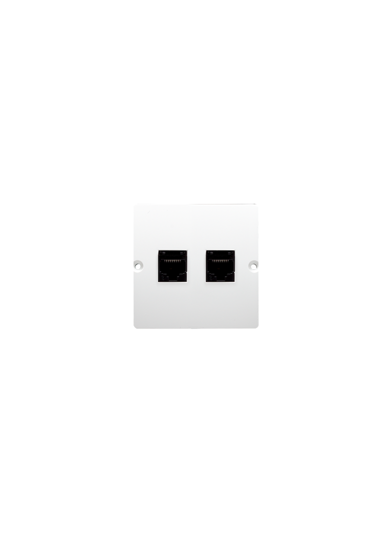 Simon Basic Gniazdo komputerowe RJ45 podwójne kategoria 5e . Montaż gniazda na wkręty do puszki biały BMF52.02/11 KONTAKT