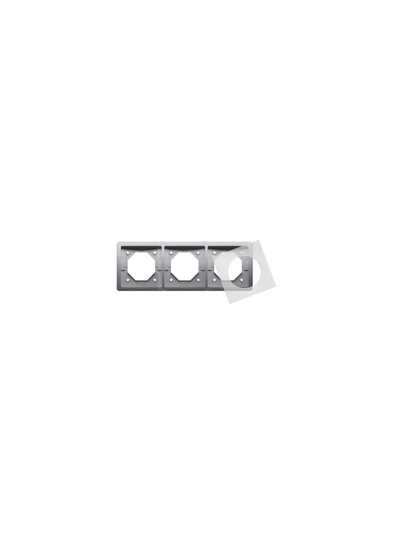 Simon Basic Standard Ramka 3-krotna do wersji bryzgoszczelnej IP44 z kompletem uszczelek stal inox BMR3B/21 KONTAKT