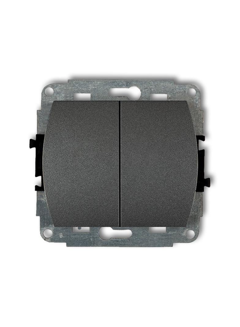 TREND Mechanizm łącznika zwiernego, świecznikowego (dwa klawisze bez piktogramów, wspólne zasilanie)