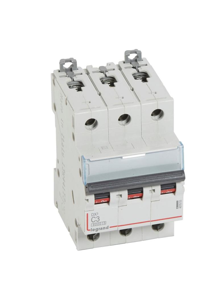 WYŁĄCZNIK NADPRĄDOWY S 303 3P C 3A 6000A SERII DX3, Legrand