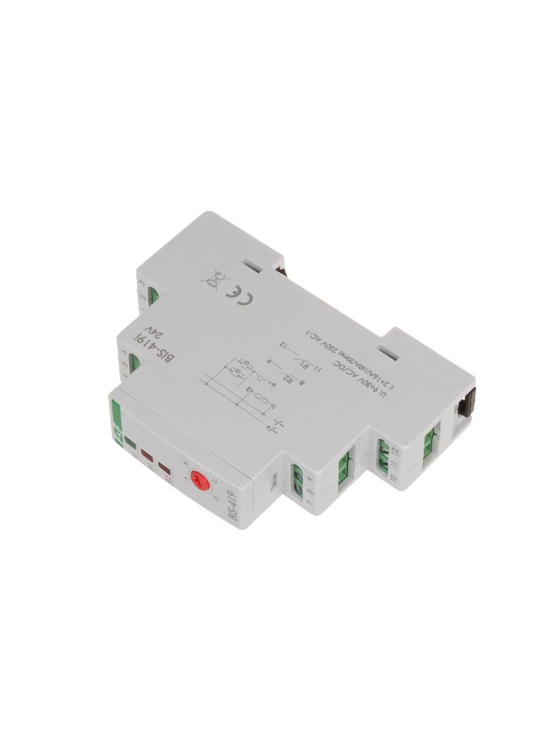 Przekaźnik bistabilny 9-30 V AC/DC 4 funkcyjny DIN dwa obwody sterowania z przekaźnikiem inrush 160A/20ms BIS-419-LED-24V F&F