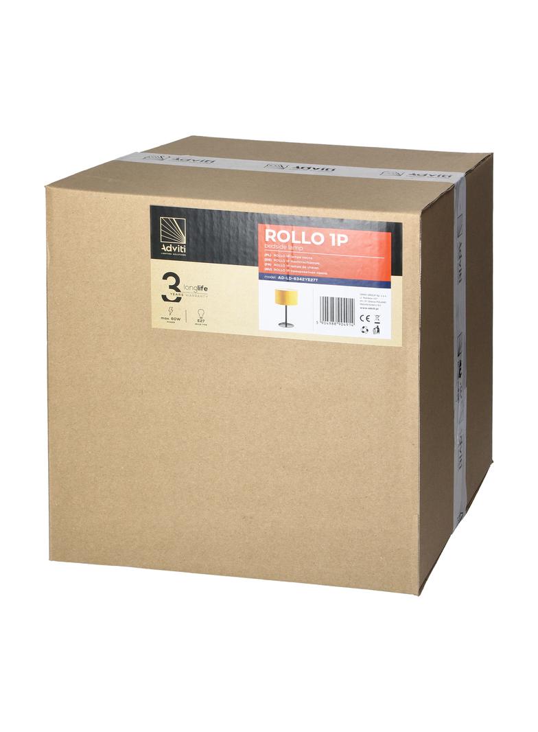 Rollo 1P E27 lampka nocna max. 60W musztardowa AD-LD-6342YE27T ORNO