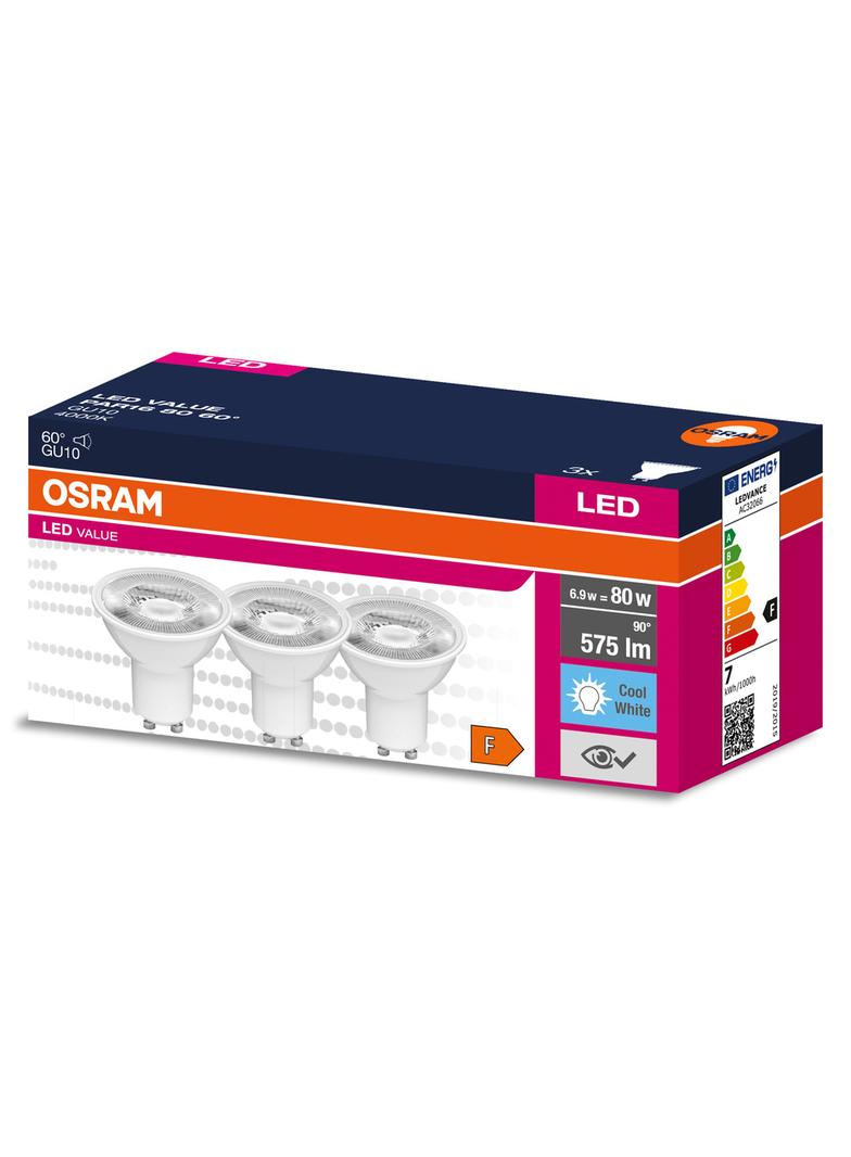 Lampa LED VALUE PAR16 80 60 6,9W/840 230V GU10 FS3 OSRAM