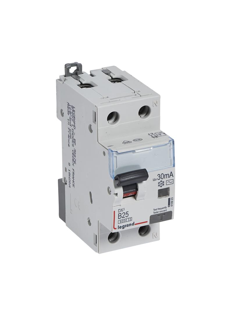 Wyłącznik Różnicowo-Nadprądowy 2P 25A B 0,03A Typ AC P312 DX3 410923 LEGRAND