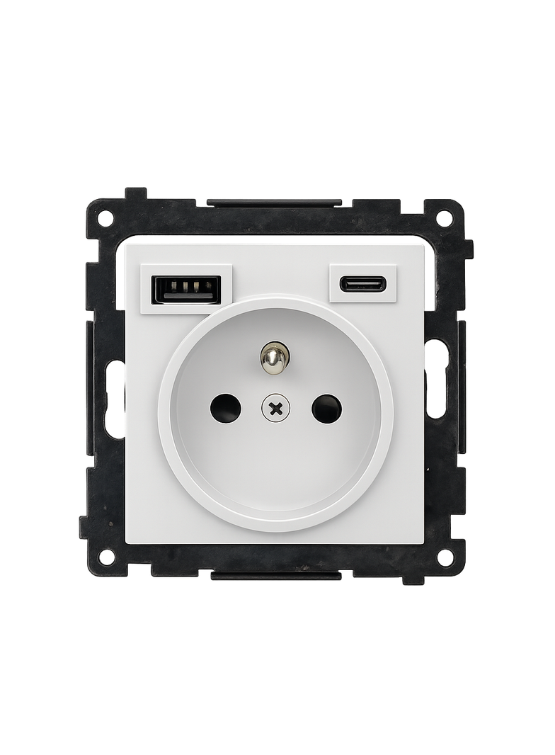 SIMON 55 WMDW-001114-114 Gniazdo wtyczkowe z zintegrowaną ładowarką USB C+A (moduł), 2.1 A, 5 V DC,