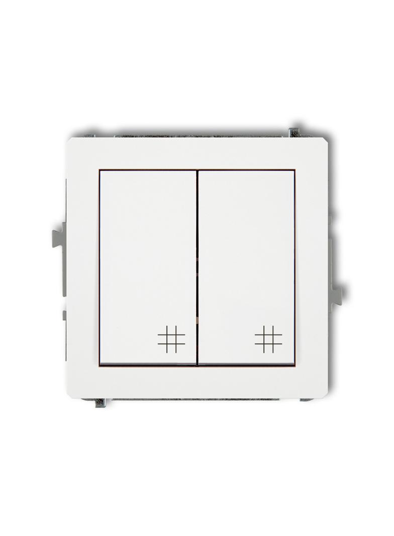 DECO Mechanizm łącznika podwójnego krzyżowego biały mat