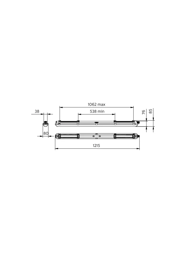 Oprawa hermetyczna Coreline WT120C G2 50W 8000lm IP65 4000K barwa neutralna LED80S/ 840 PSU 120cm 5 9,11402E+11 PHILIPS