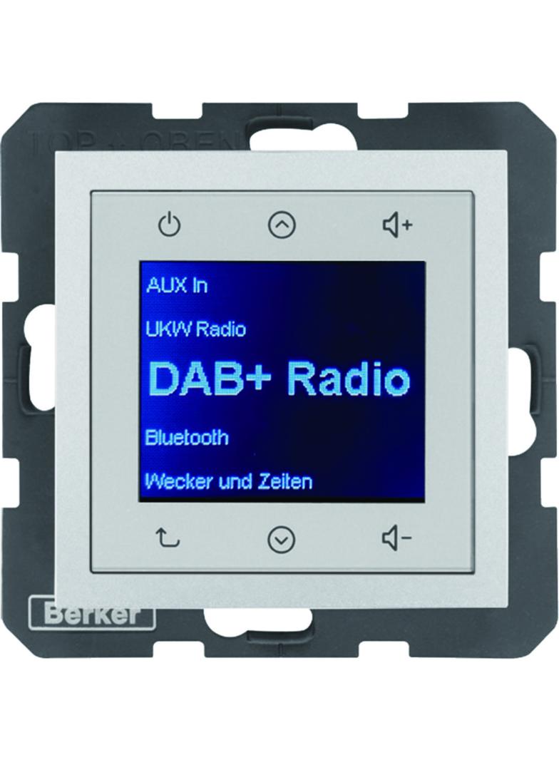 Berker B.Kwadrat/B.3/B.7 B.x Radio Touch podtynkowe DAB+ alu mat 29841404 HAGER