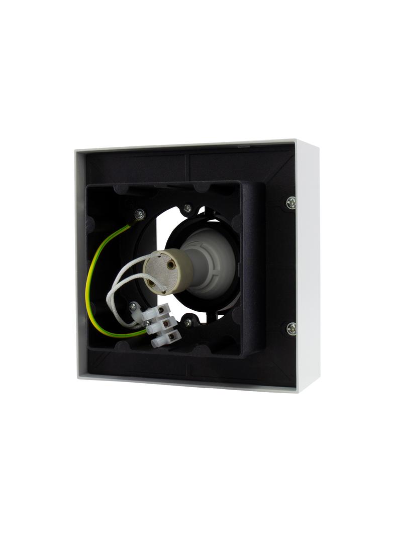 MIRORA GU10 NATYNKOWA GU10 250V IP20 145X145X85mm BIAŁY CZARNY kwadratowa ruchoma