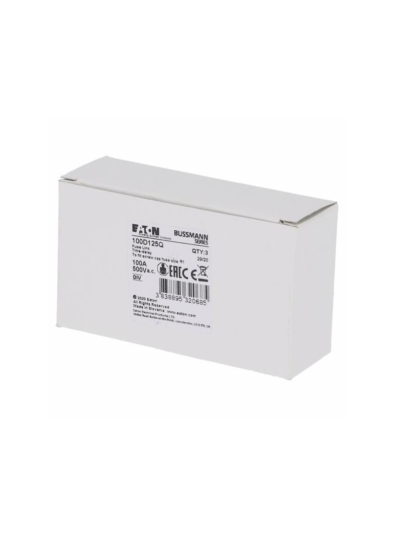 FUSE 100A DIV 500VAC Wkładka DIV 100A 500VAC E125 100D125Q EATON