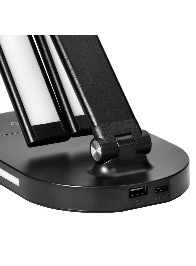 ERGO LED, lampka biurkowa z ładowarką USB, 8W, 400lm, 3000-4000-6000K, zmiana barwy światła, funkcja