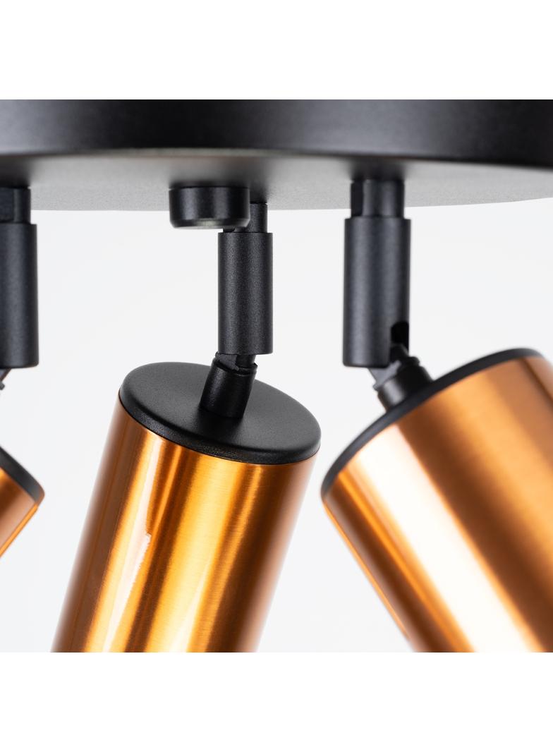 Plafon WINX 3P czarny/miedź