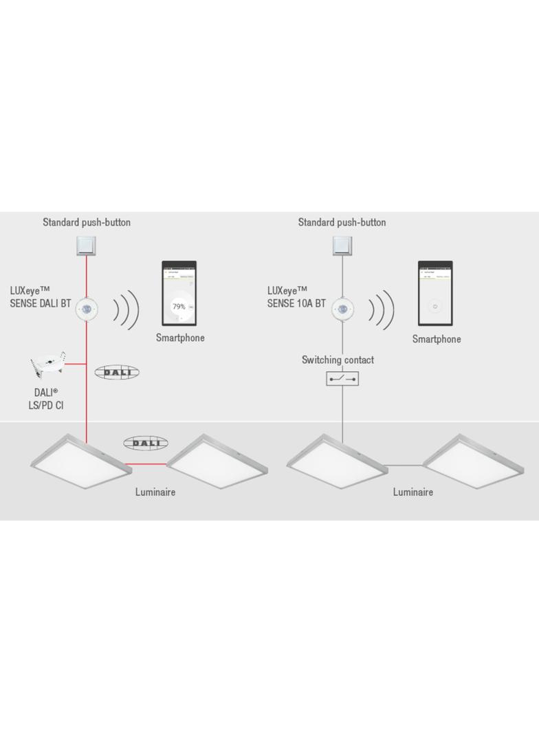 Sterownik z czujnikiem ruchu i światła LUXeye SENSE DALI BT