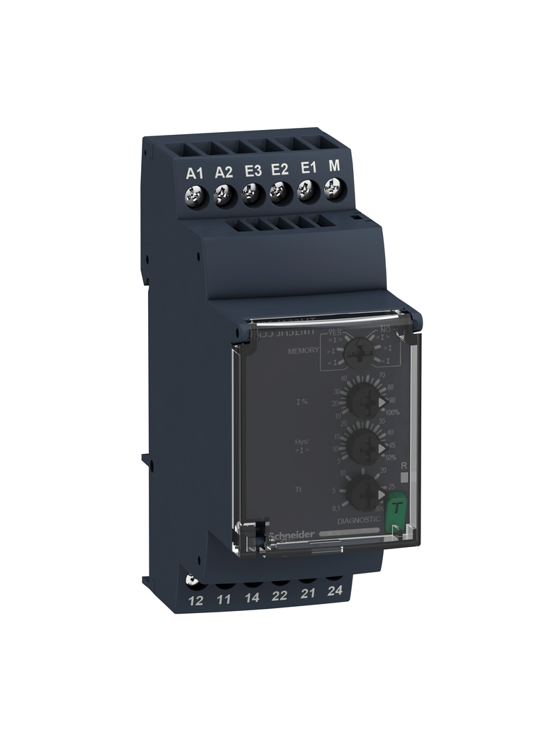 Zelio Control Przekaźnik kontroli prądu przetężeniowy 0.15A…15A, 380/451V AC, 2C/O 5A