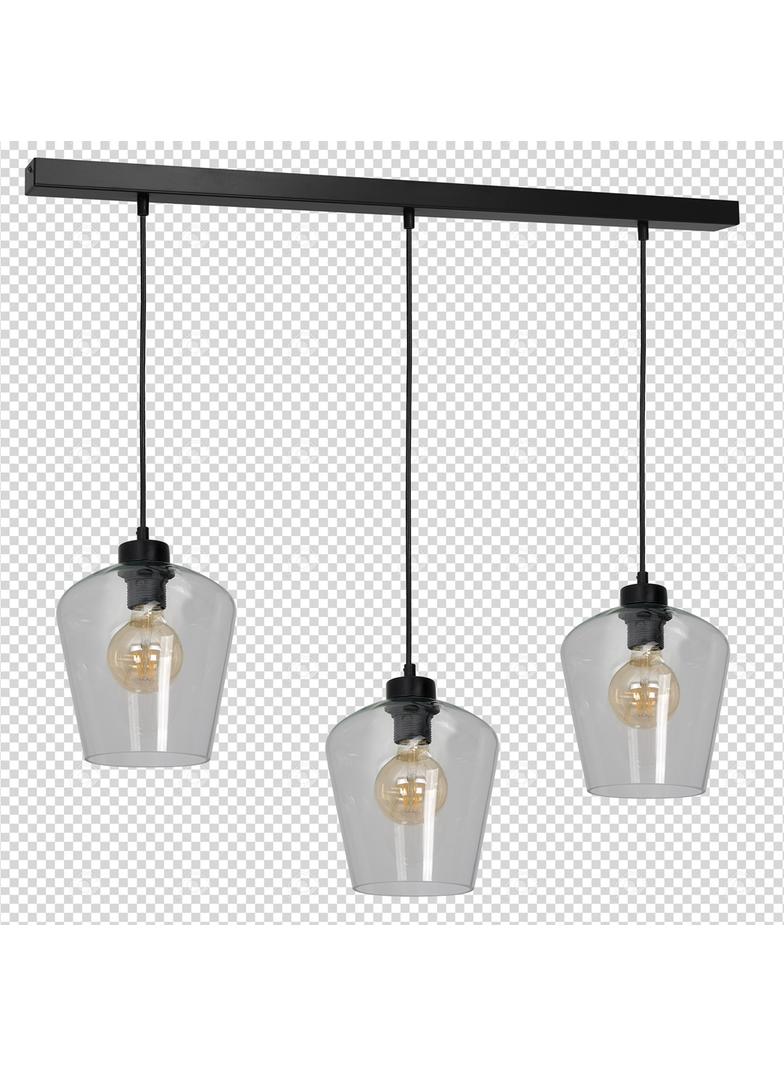 Milagro lampa wisząca Santiago Clear 3xE27 czarna MLP6608