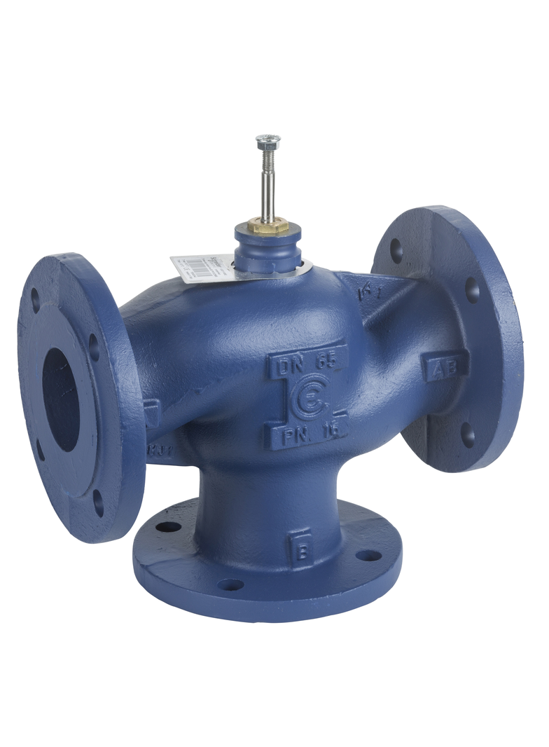 VG311F, zawór regulacyjny, 3-drogowy, DN150, kvs 300, przyłącze kołnierzowe, medium -10…150°C, PN16