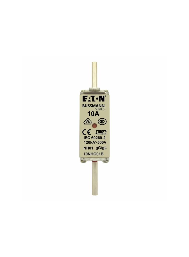 NH FUSE 10A 500V GG/GL SIZE 01 Wkładka NH01 10A 500V GL/GG podwójny wskaźnik 10NHG01B EATON