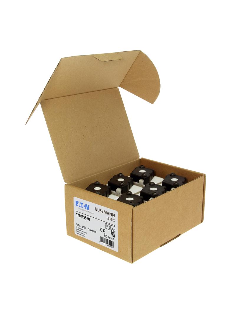 FUSE 500A 690V 2GKN/50 AR UC Wkładka szybka 500A AC 690V rozmiar 2 61x77x51 mm aR IEC UL, 170M5560 E