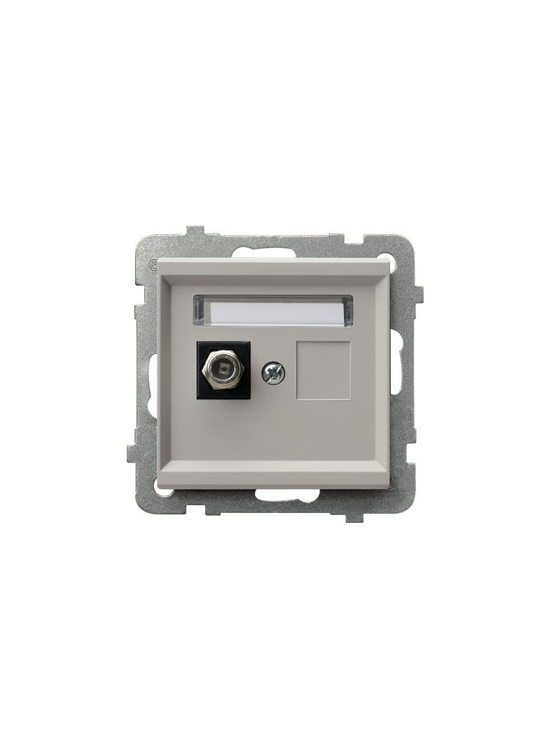 SONATA Gniazdo antenowe typu F pojedyncze kaszmir