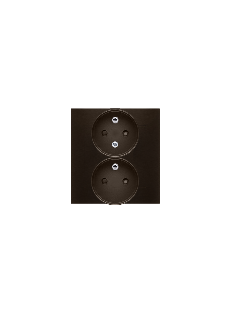 Simon 54 Gniazdo z/u podwójne z funkcją niezm. faz16A z. śrub. monoblok brąz mat