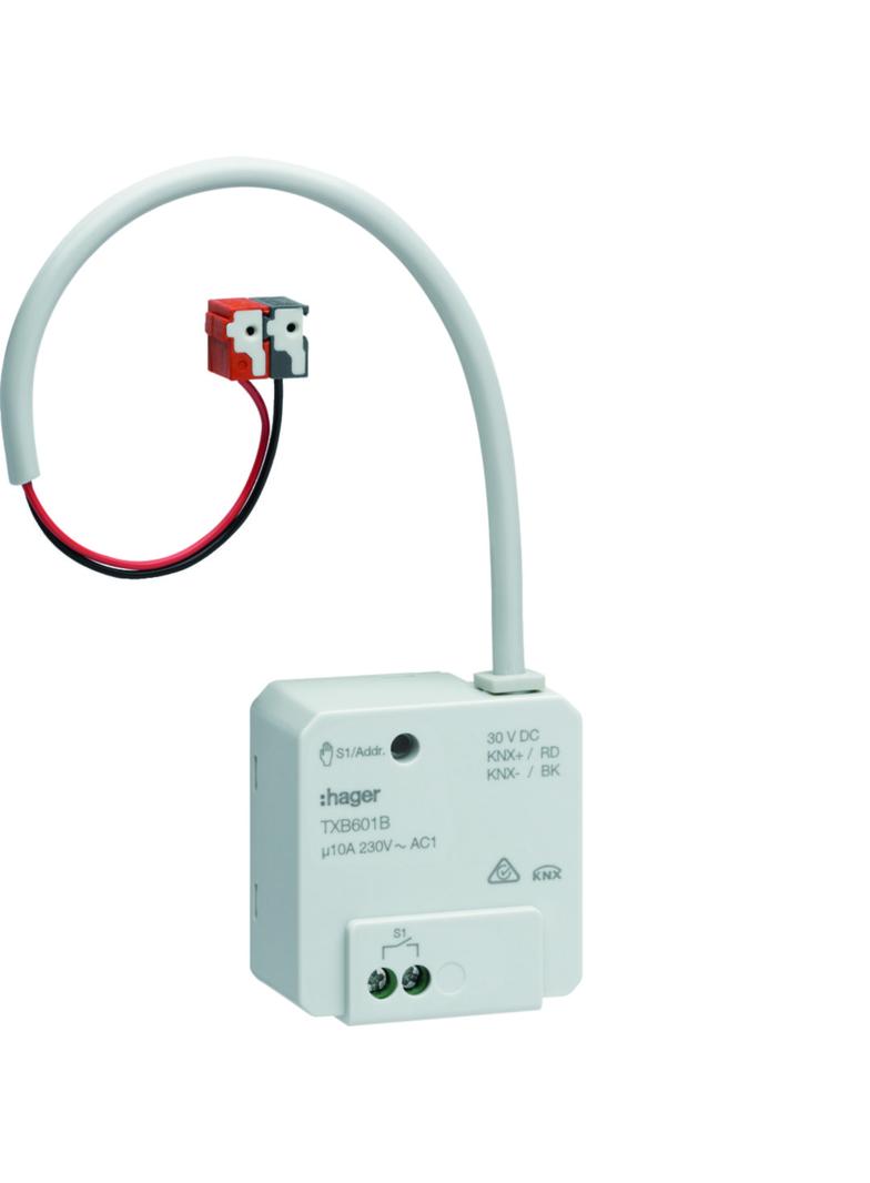 KNX e/s Sterownik załączający 1-krotny podtynkowy 10 A TXB601B HAGER